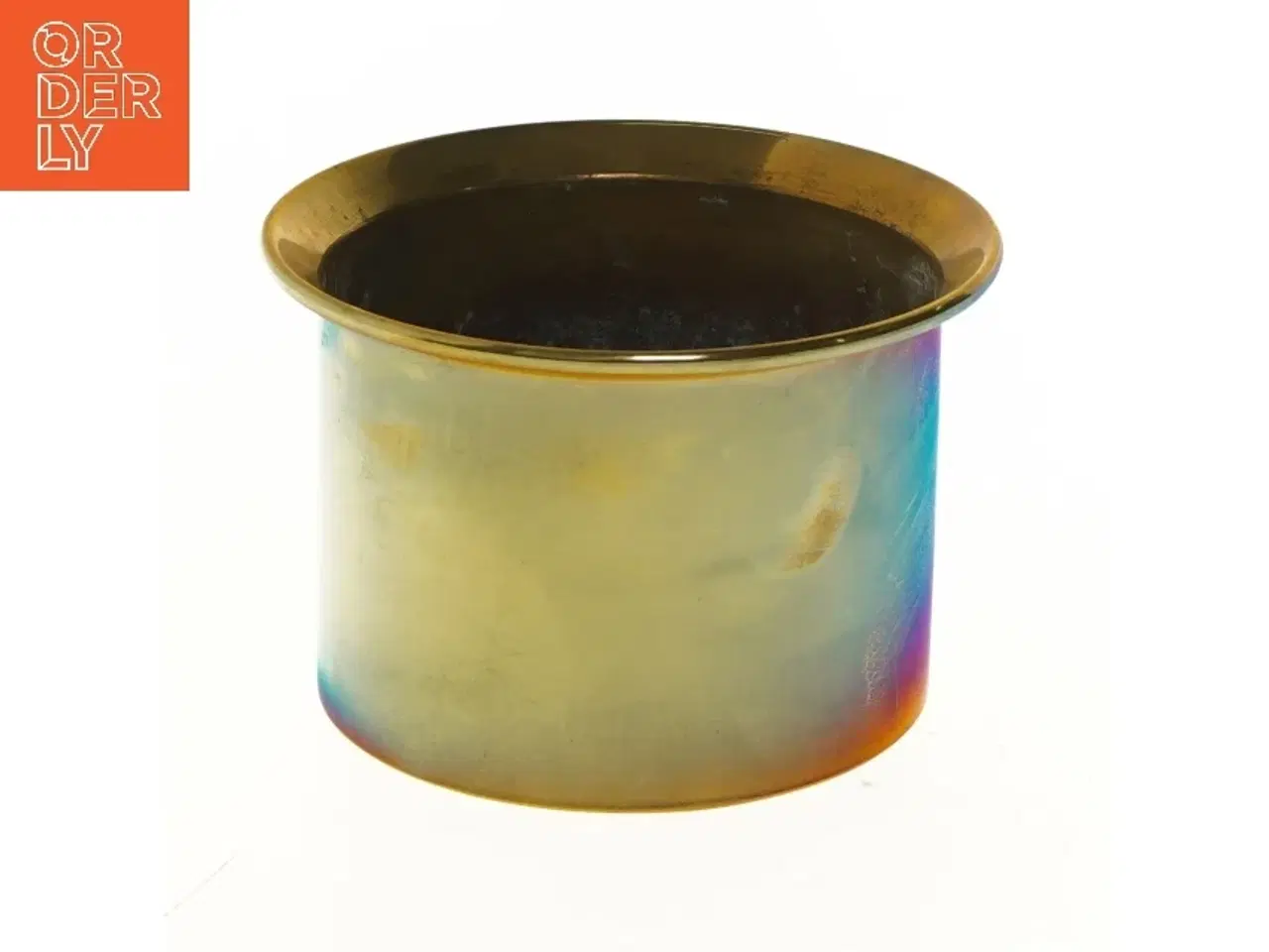 Billede 1 - Messing vase (str. Ø 13x8,5 cm)