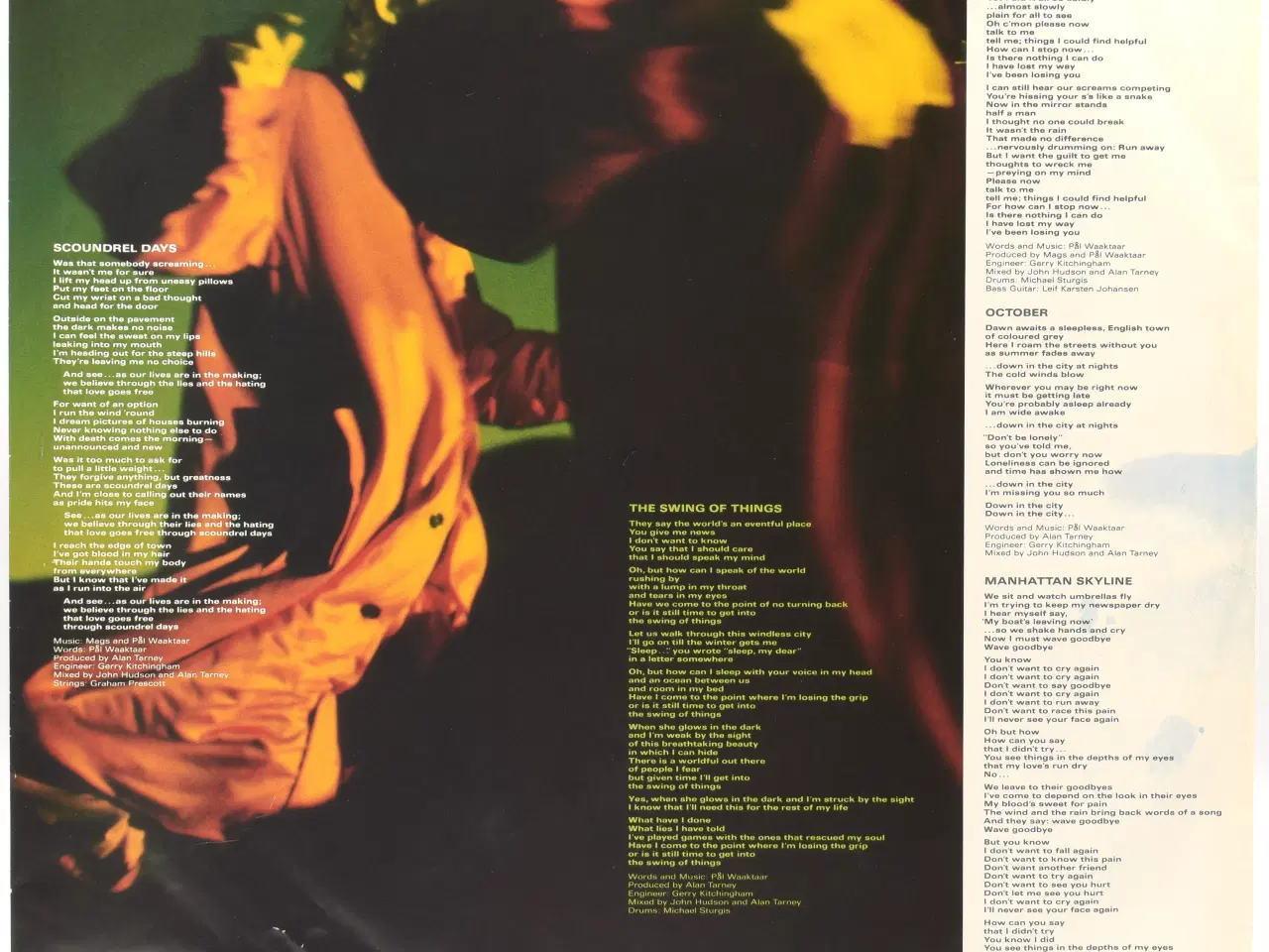 Billede 3 - A-ha - Scoundrel Days - GER 1986 (VG+/VG+)