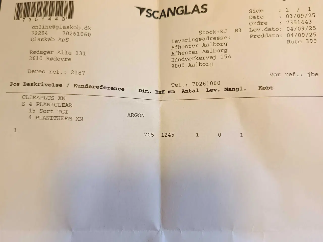 Billede 2 - Fejl køb af vindue 