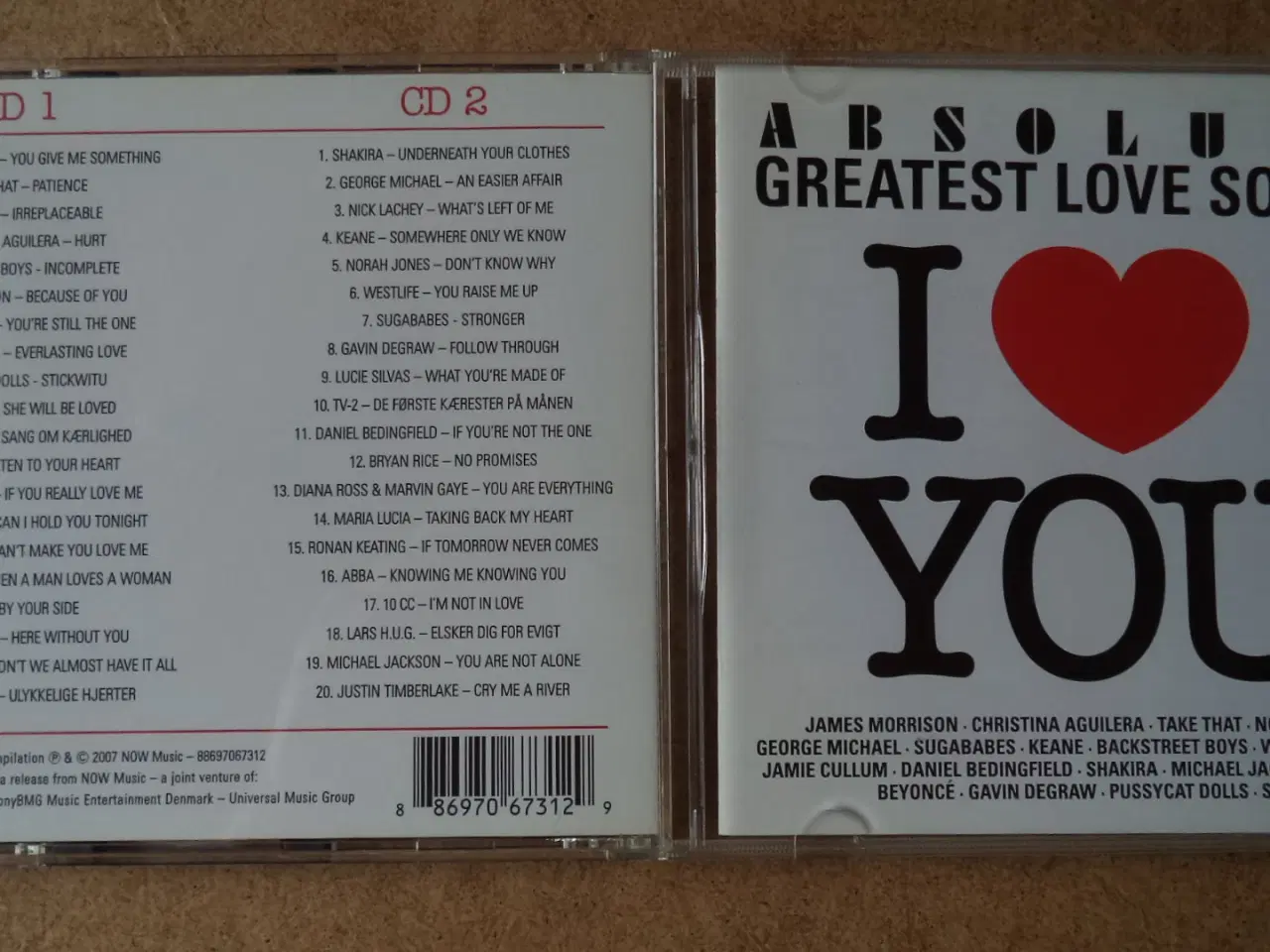 Billede 1 - Opsamling ** Absolute Greatest Love Songs (2-CD)  