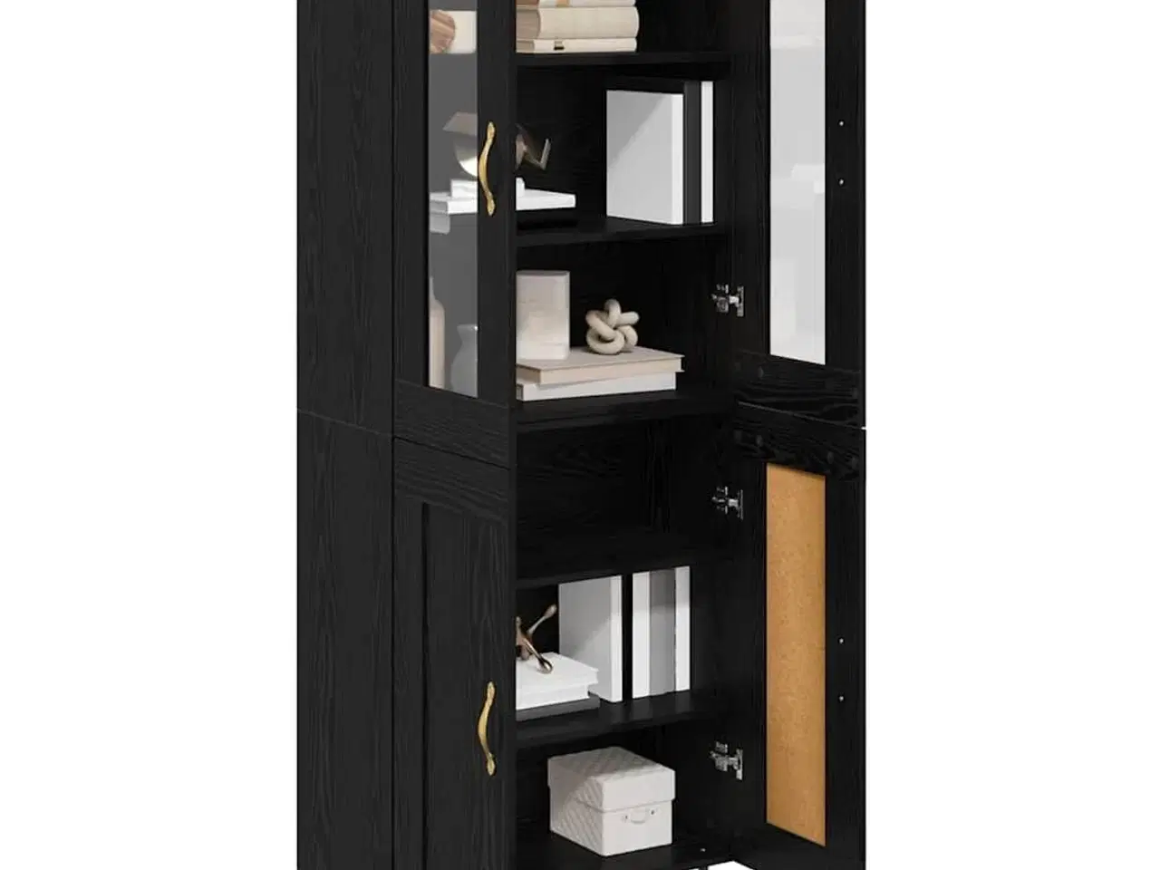 Billede 3 - Highboard 2 stk Sort eg 69,5 x 34 x 180 cm Konstrueret træ