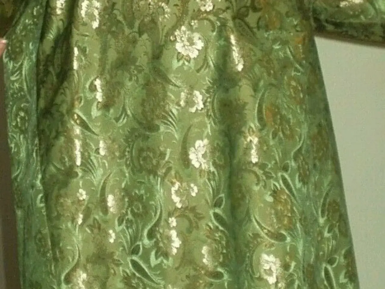 Billede 1 - Silkefrakke grønt mønster skræddersyet