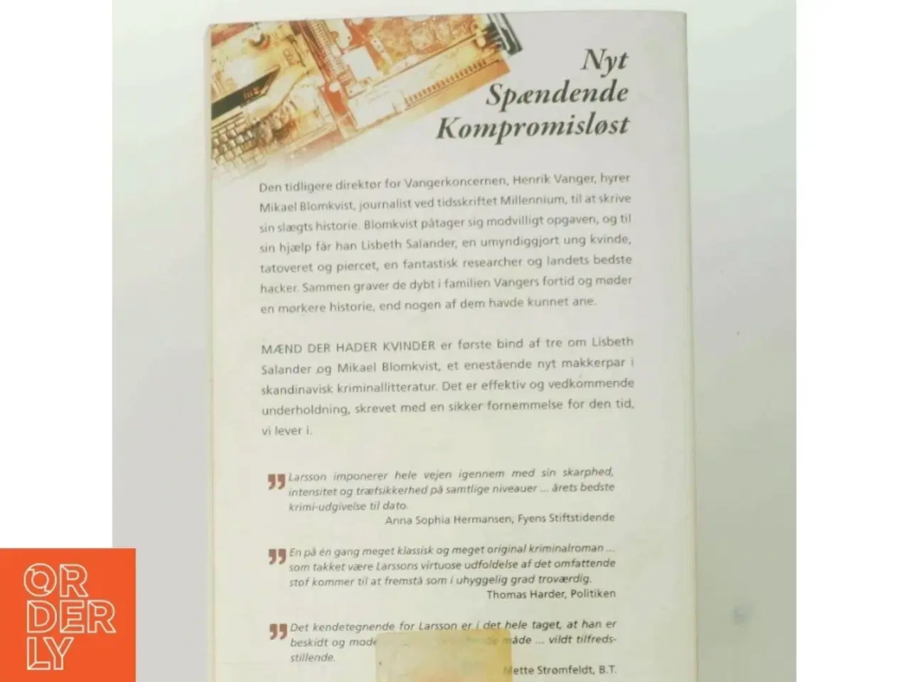 Billede 3 - Mænd der hader kvinder af Stieg Larsson (Bog)