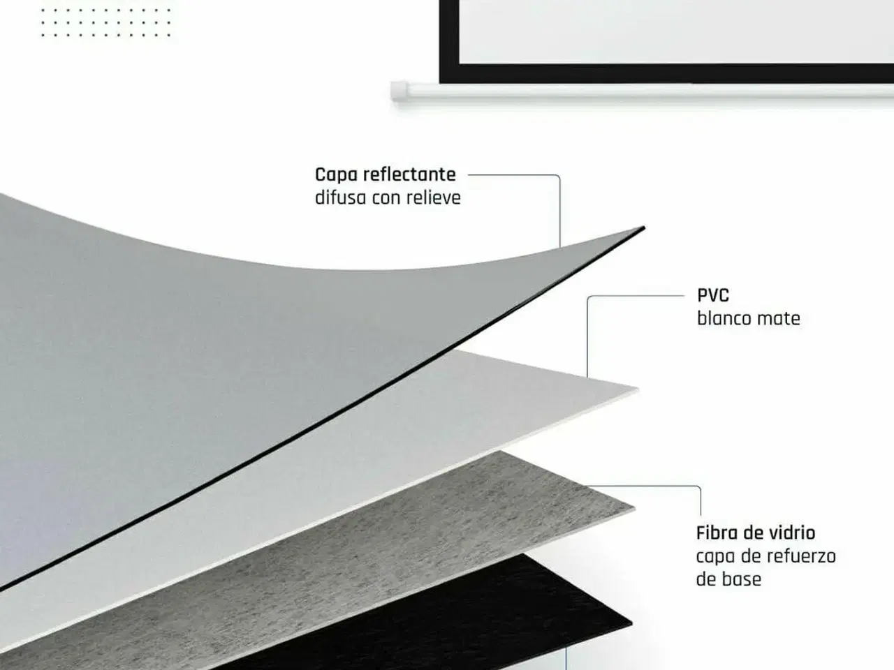 Billede 6 - Projektorlærred 72" 16:9 - manuel autostop