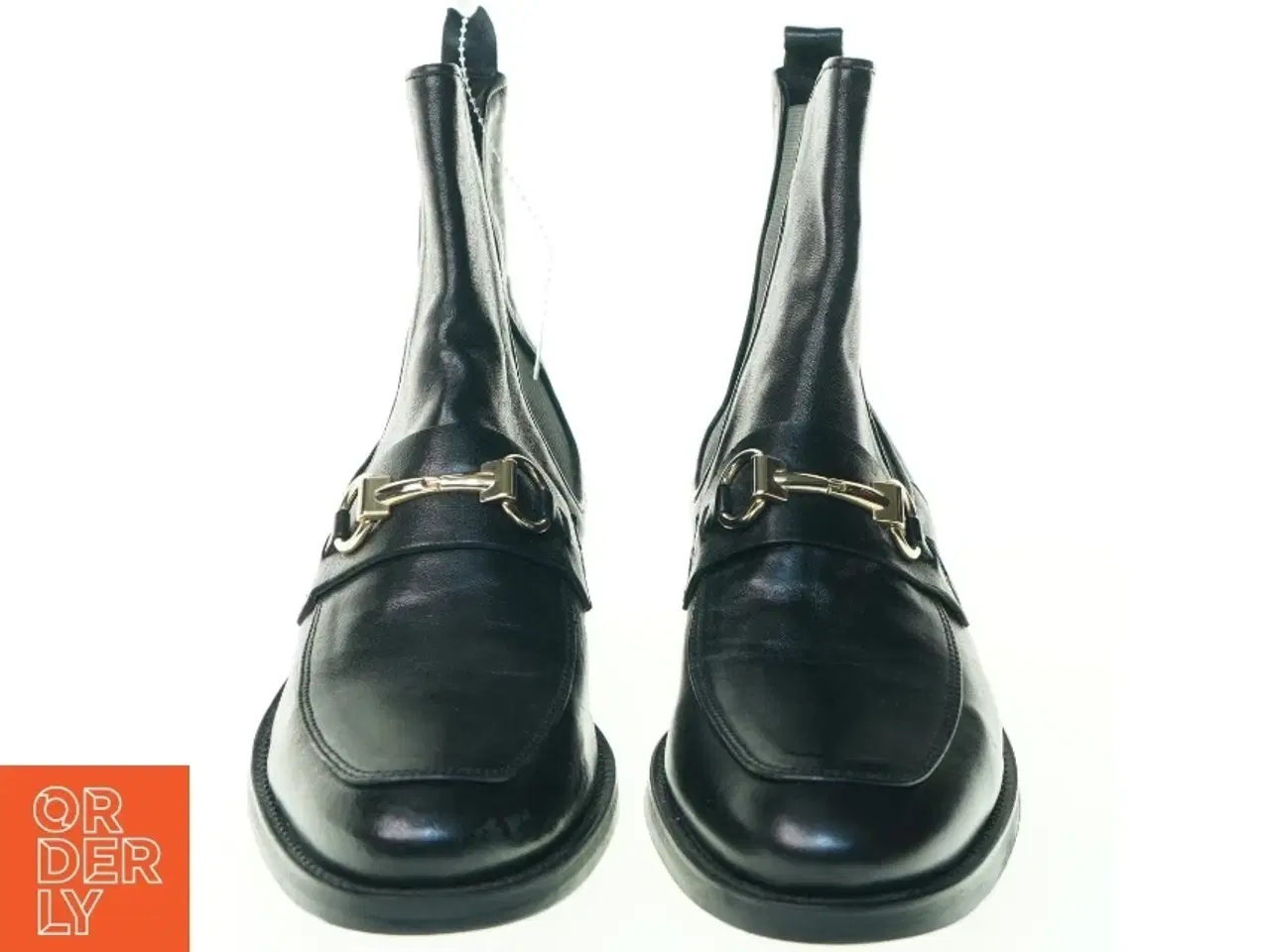 Billede 2 - Læder Chelsea Støvler med lænke fra Billi Bi (str. 41)