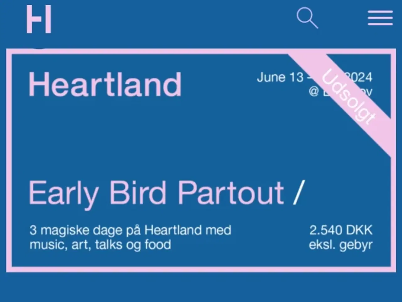 Billede 1 - Heartland Partout billetter 2 stk.