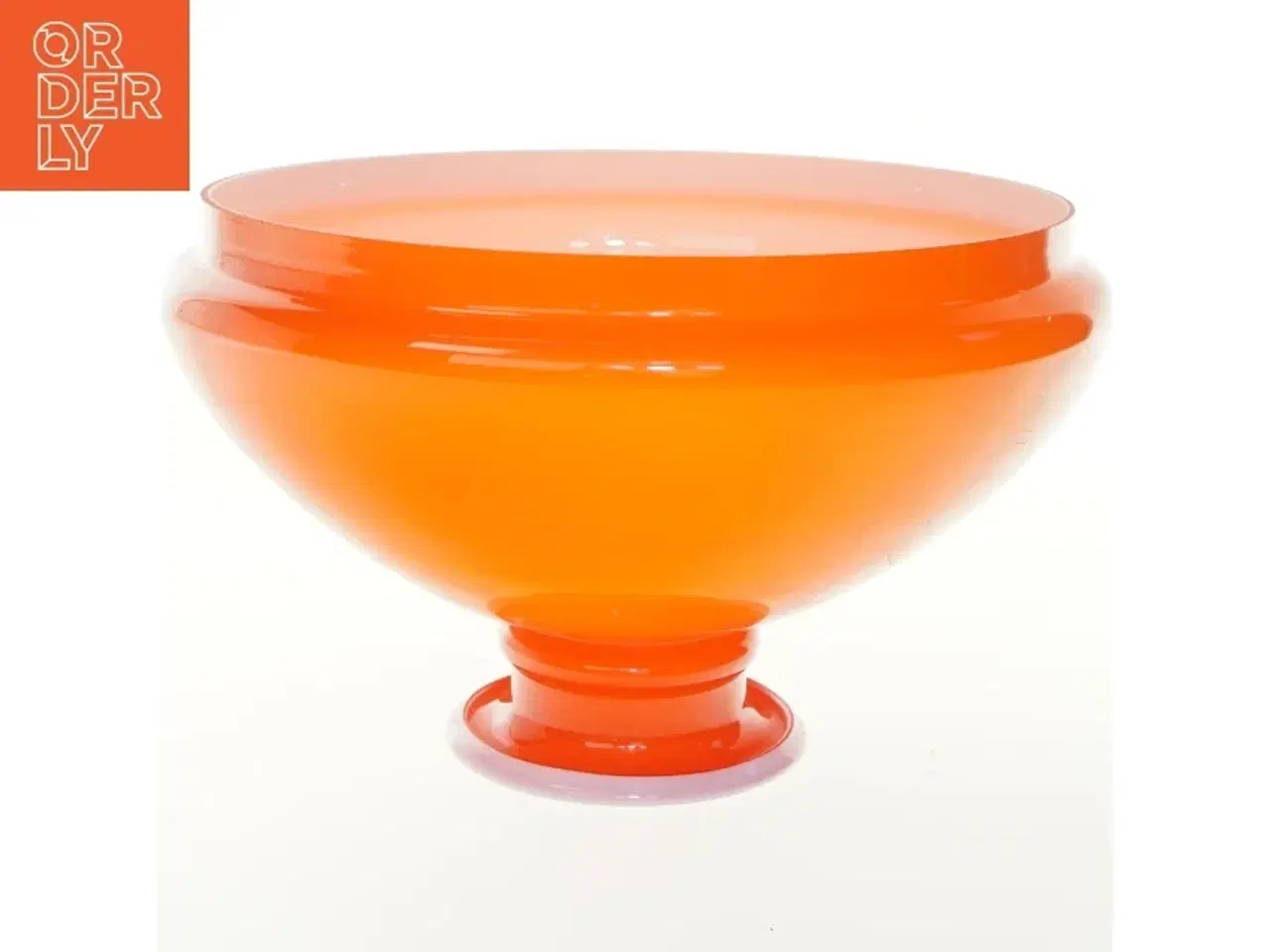Billede 4 - Orange lampeskærm i glas fra Holmegaard (str. Ø. 30 cm)