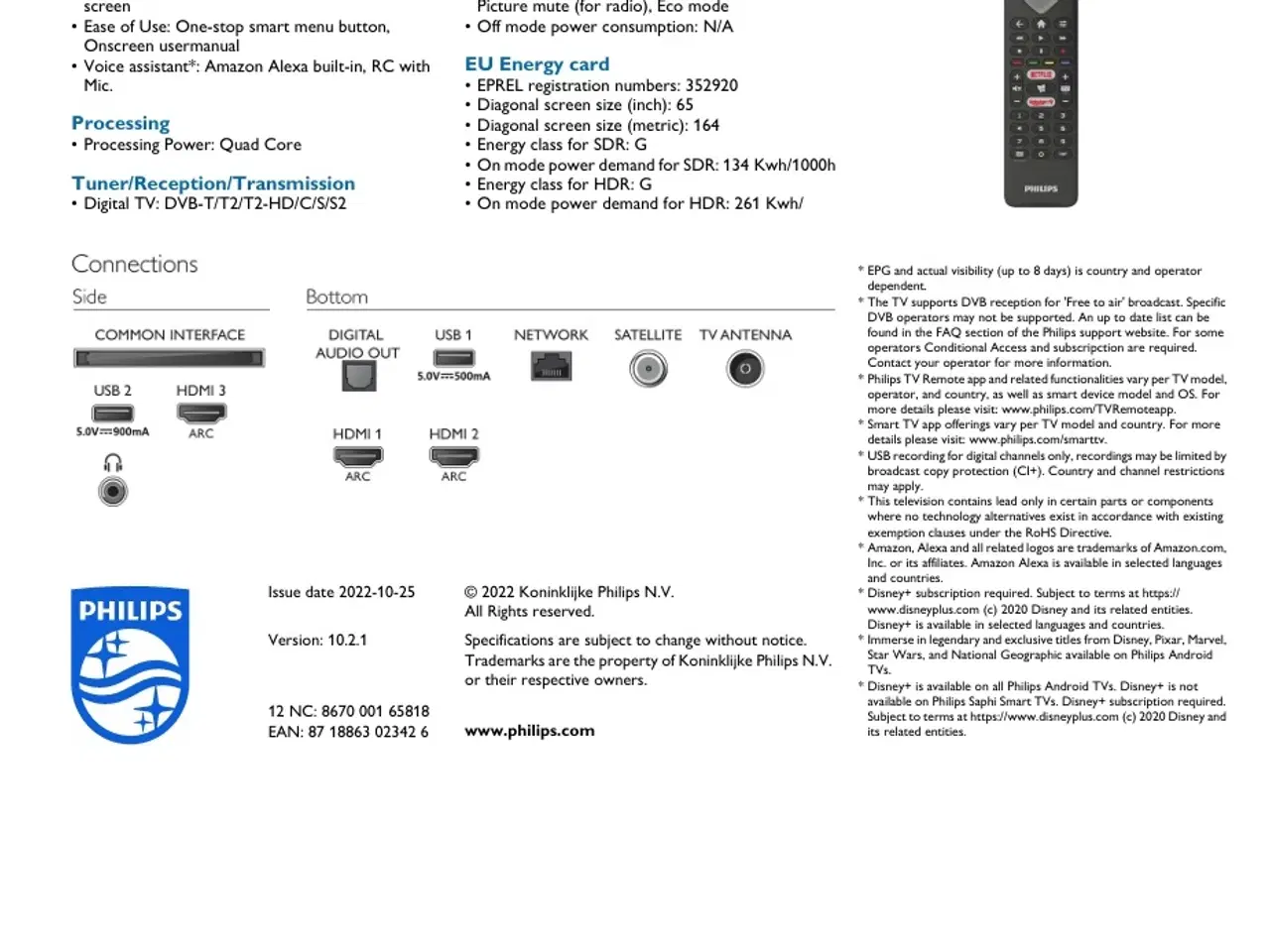 Billede 8 - 65" Philips 4K Ultra HD ambilight