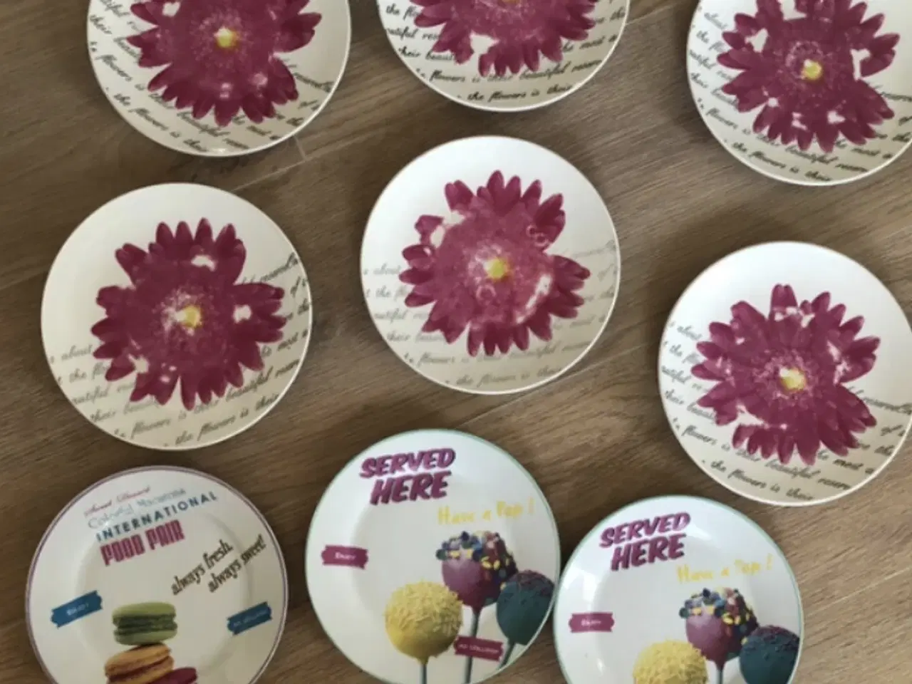 Billede 1 - 9 fine dessert,kage tallerkner 