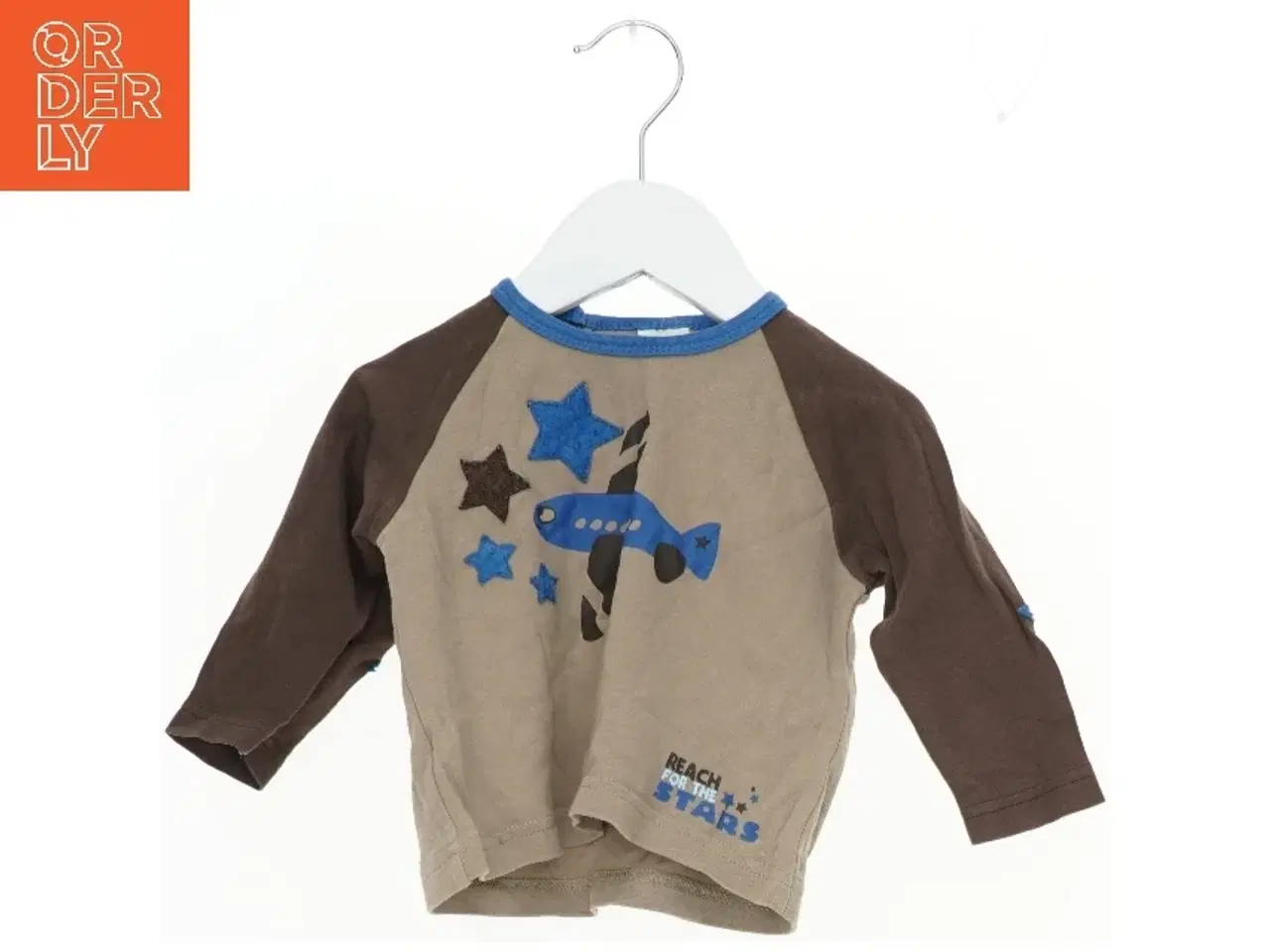 Billede 1 - Langærmet børnebluse med stjernemotiv fra Friends (str. 74)