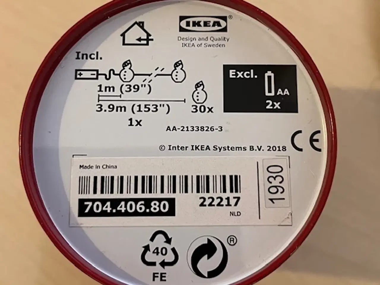 Billede 5 - Hyggeligt Vinter-Sæt: IKEA Stråle Snemands-lyskæde