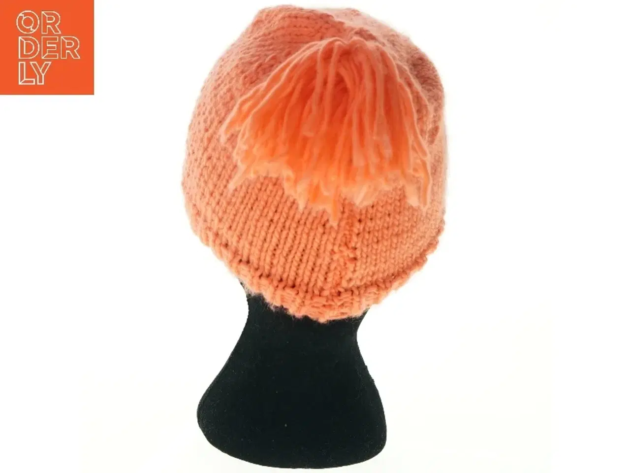 Billede 4 - Strikket hue med kvast (str. Ø. 24 cm)