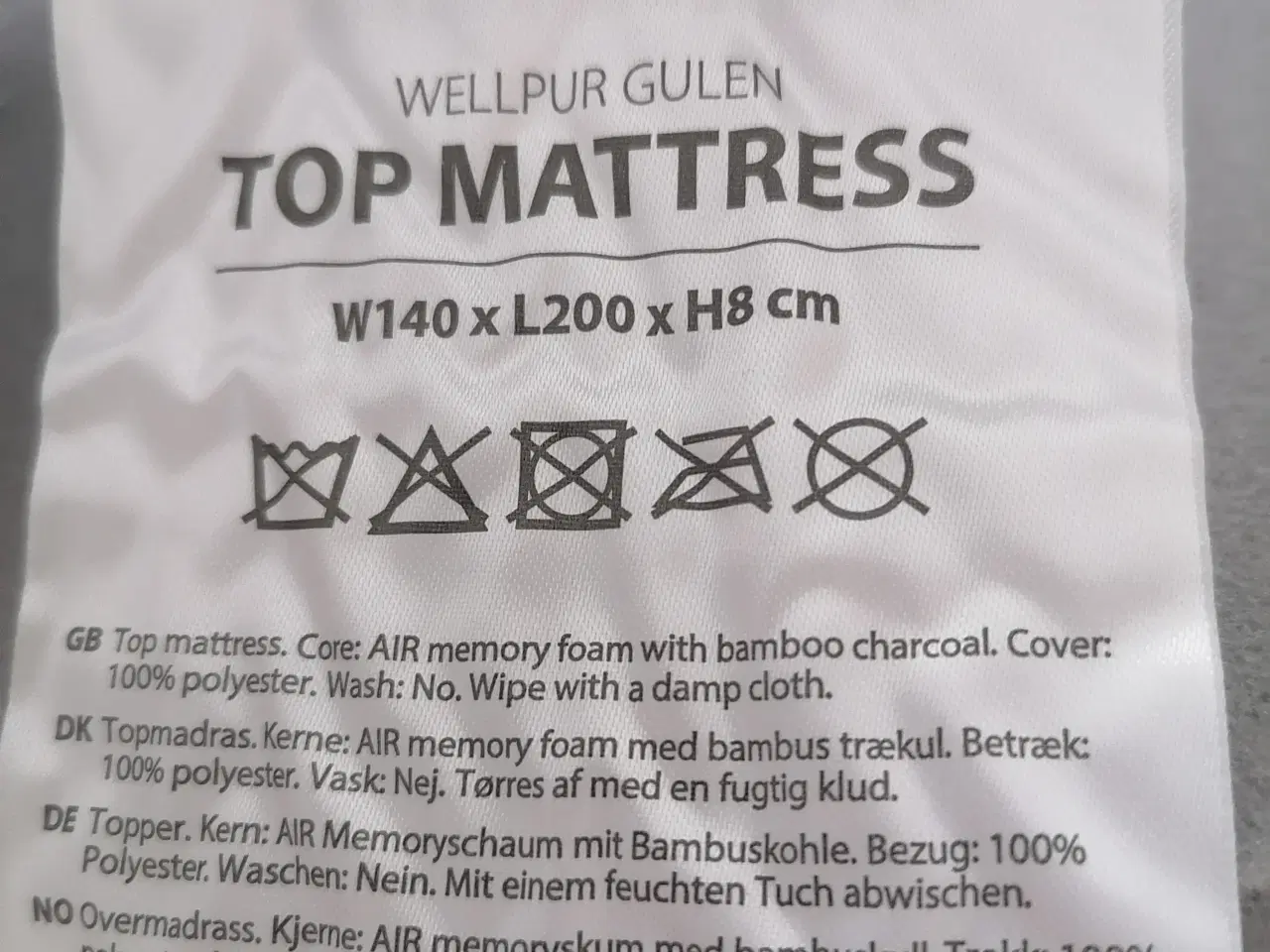 Billede 1 - Welpur Gulen topmadras 140x200