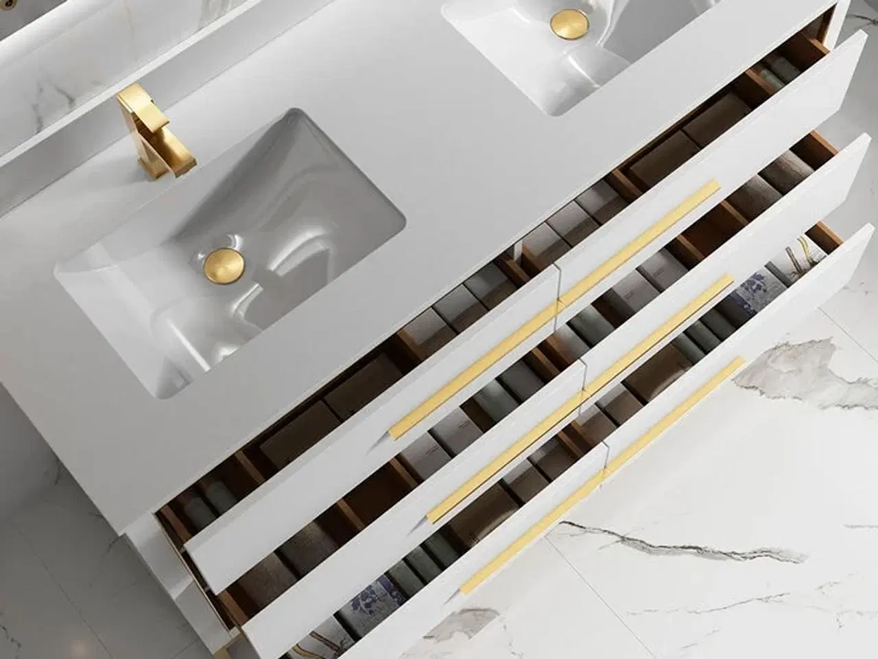 Billede 4 - Baderumsmøbel, Colombia, White, 150