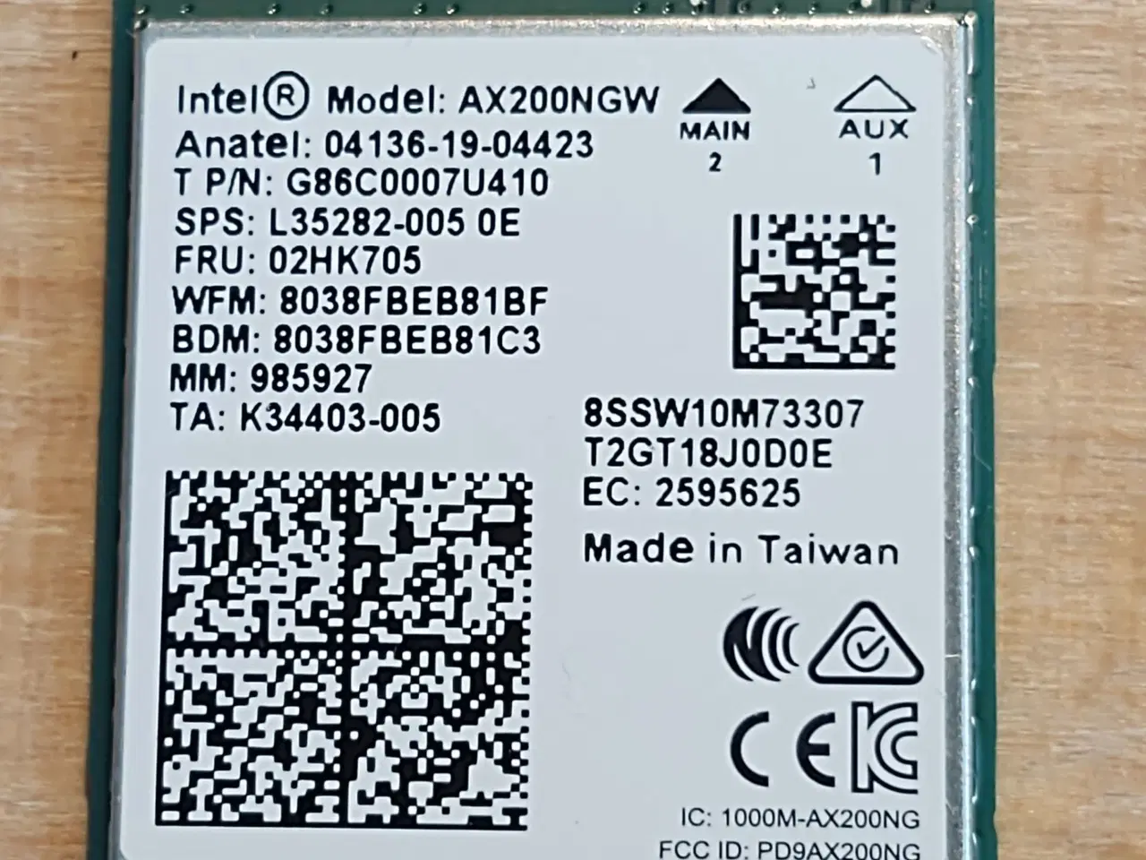 Billede 1 - Intel AX200 WiFi kort