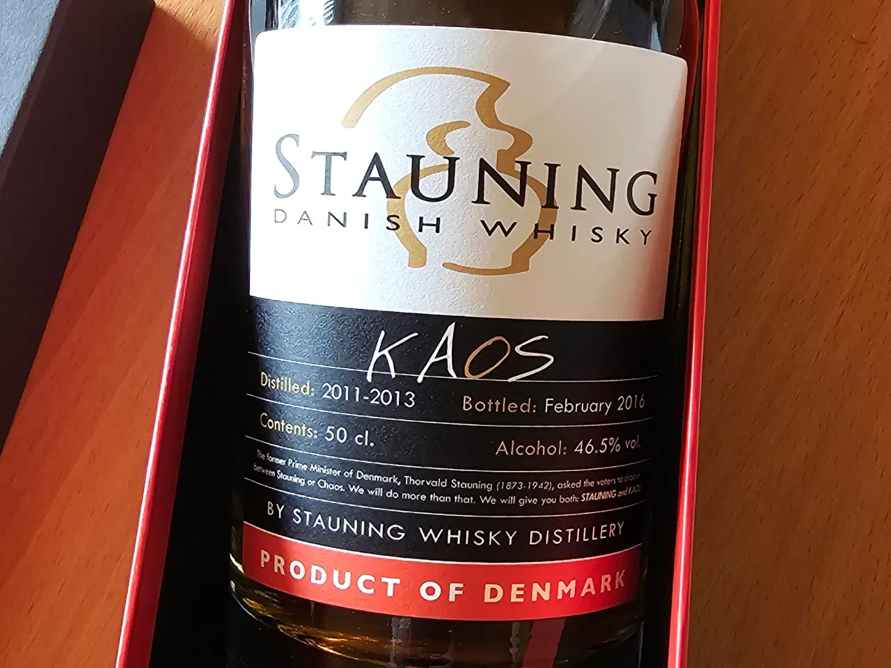 Billede 1 - Stauning KAOS 2016 Dansk Single Malt Whisky 46,5%