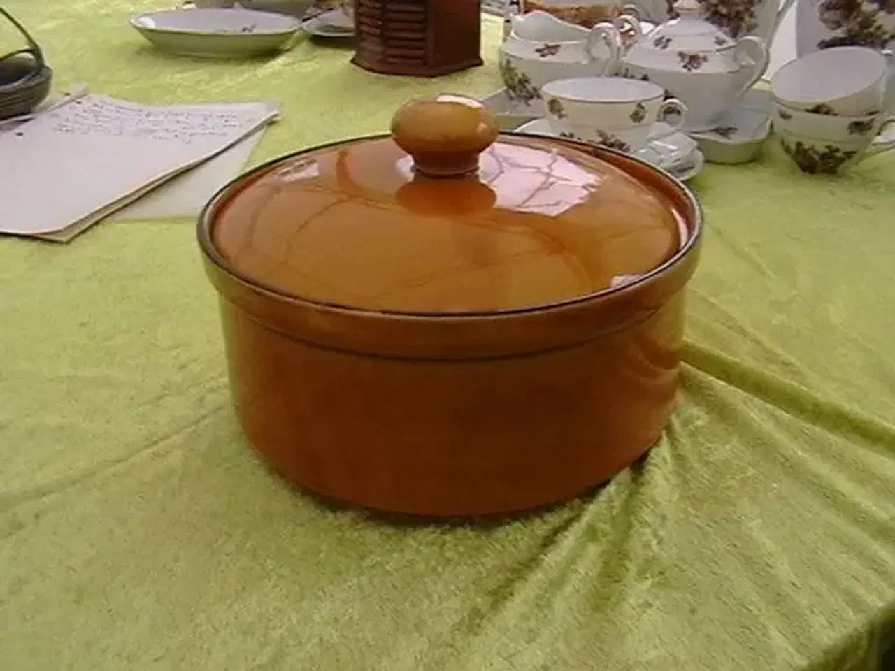 Billede 1 - RETRO Keramik skål m/ låg + 2 " assiette