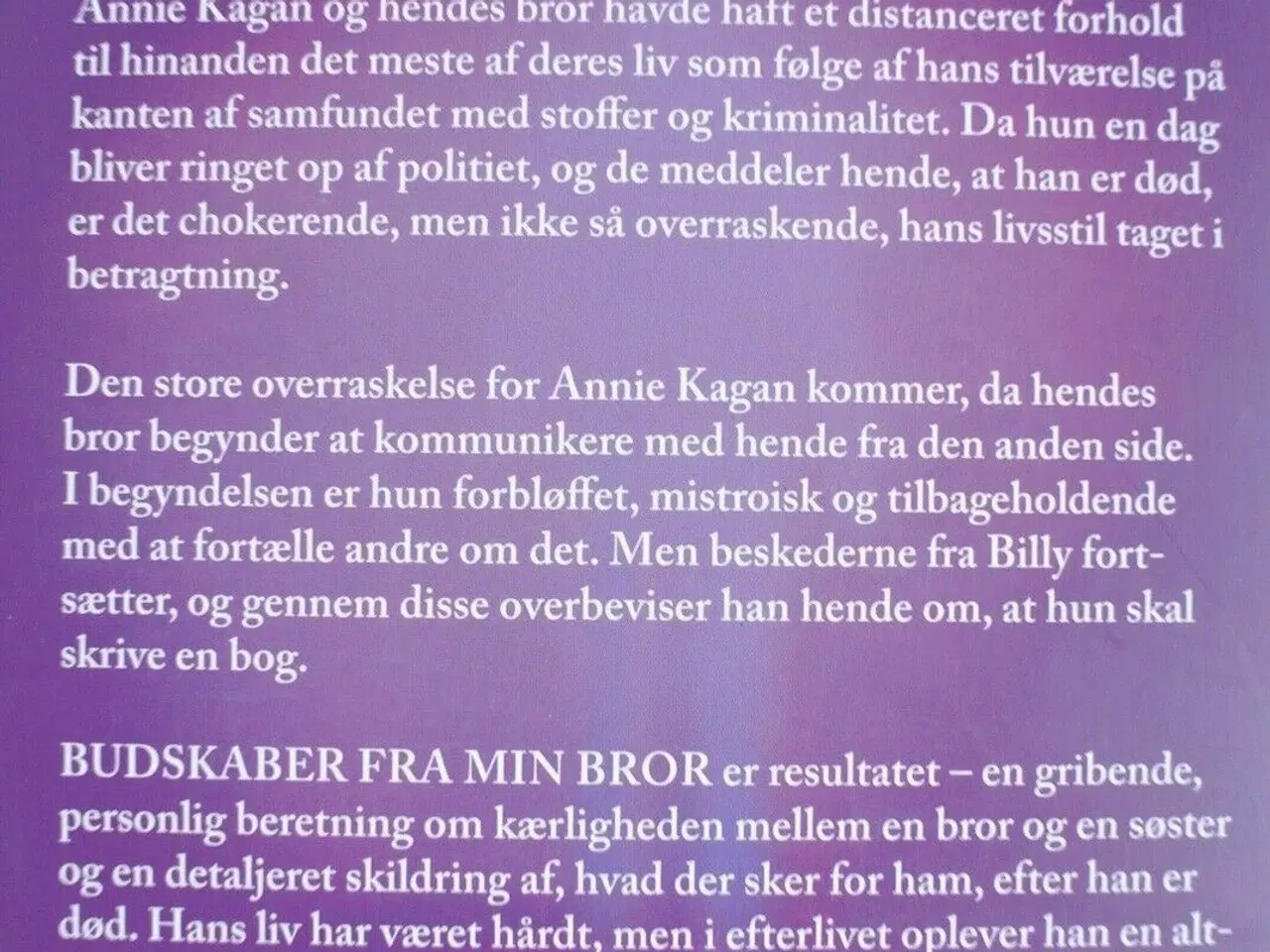 Billede 2 - budskaber fra min bror, af annie kagan, emne: ande