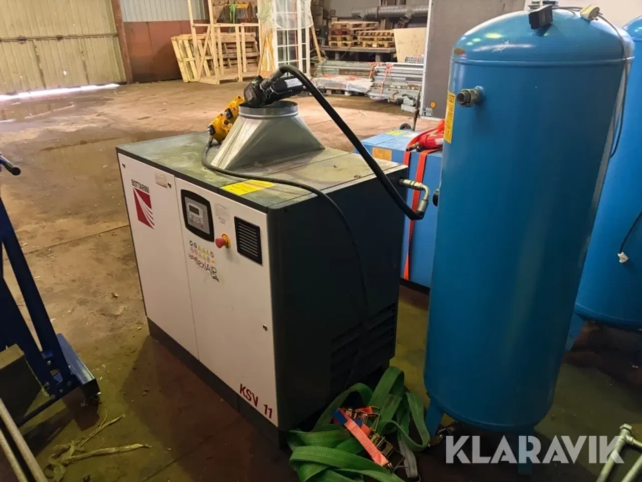 Billede 1 - Skruekompressor Bottarina KSV 11 med tank og filter