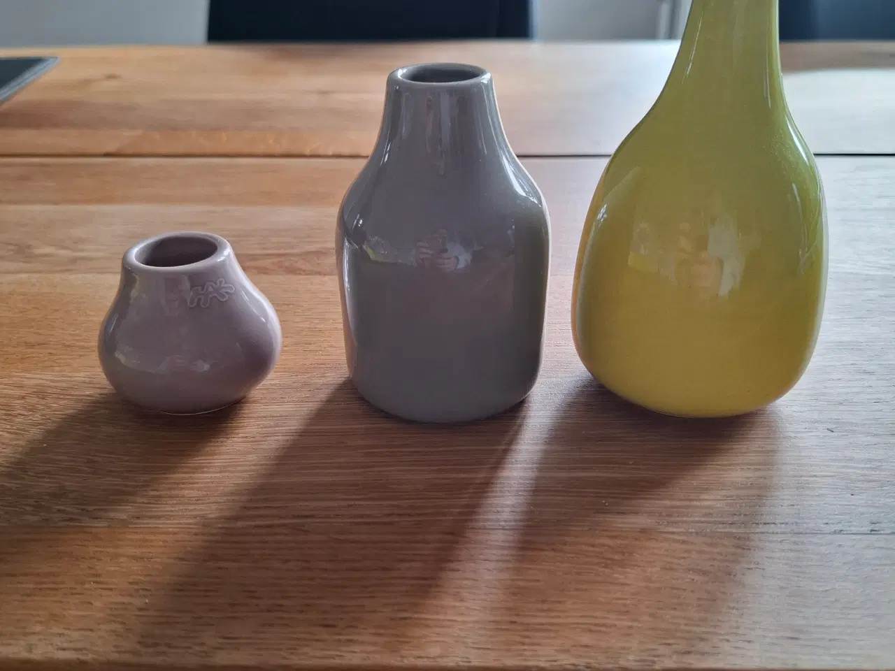 Billede 1 - Kahler vaser sæt lille grå gul