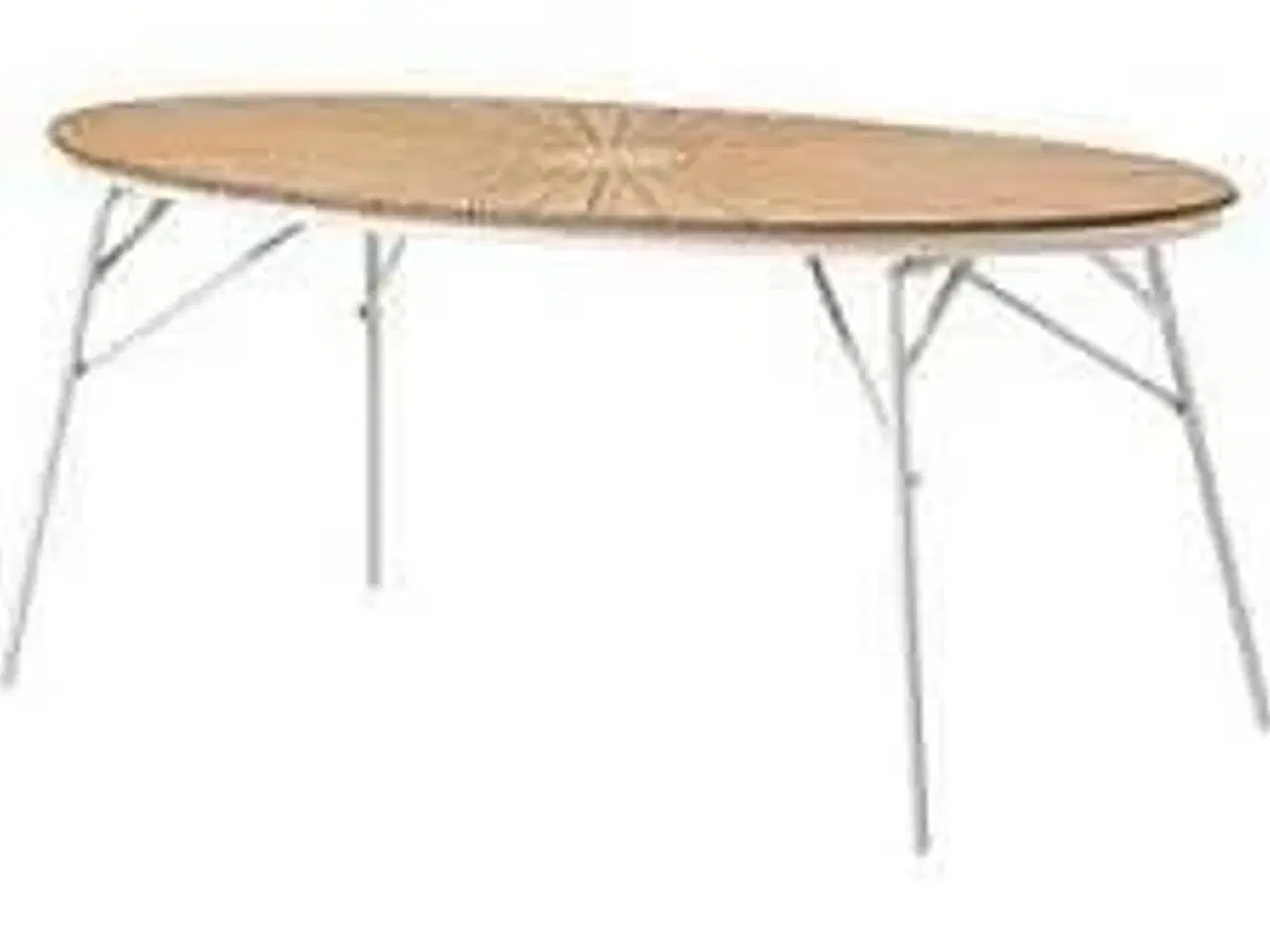 Billede 1 - Kerteminde teak - nonwood havebord 180x90 cm, hvidt stel