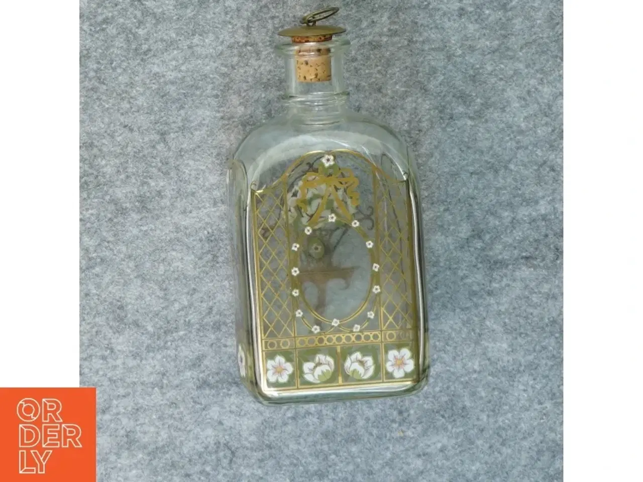 Billede 1 - Snapseflaske til julesnaps fra Holmegaard (str. 19 x 10 x 7 cm)