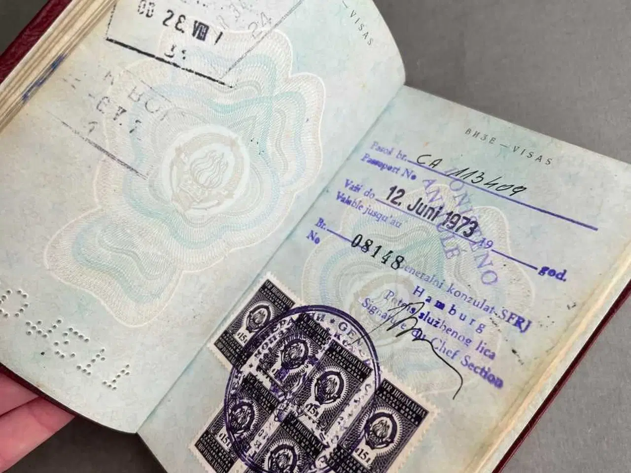 Billede 10 - Østtysk DDR Jugoslavisk Pas