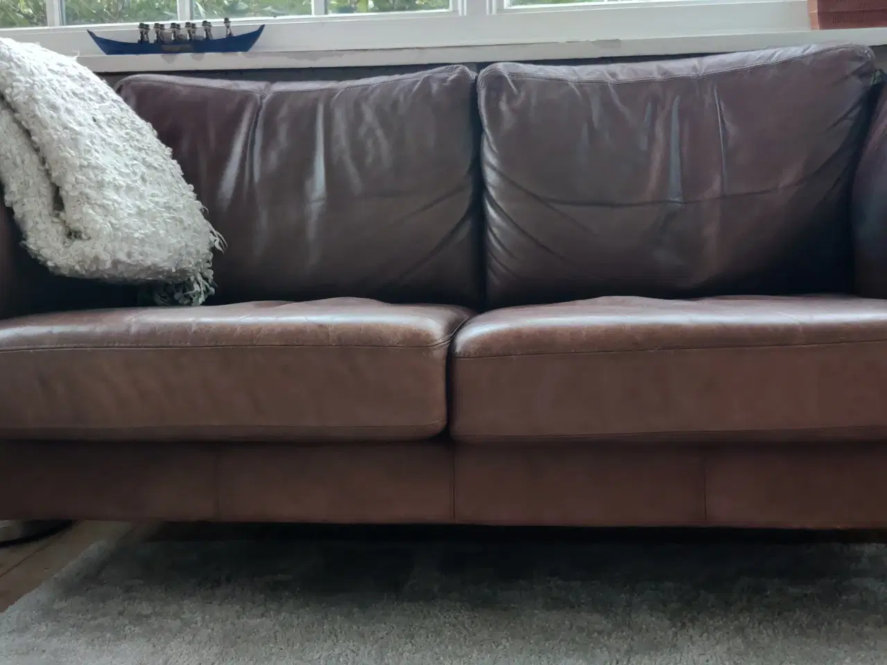 Billede 1 - Klassisk sofa i ægte læder