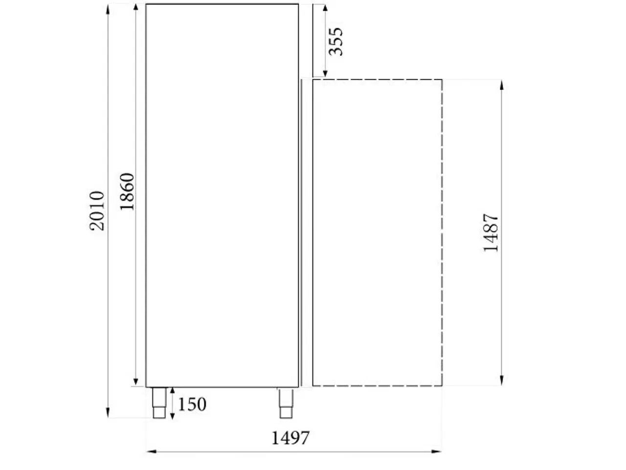 Billede 4 - Industrikøleskab – rustfrit stål 6x 2/1 GN