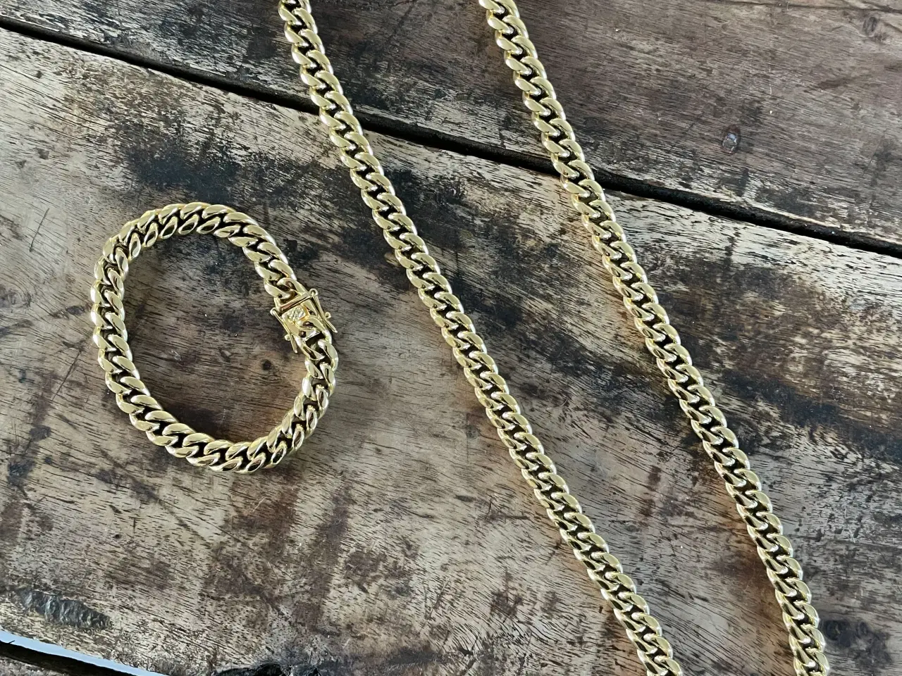 Billede 1 - 10mm 14kt goldfilled pansersæt med kasselås