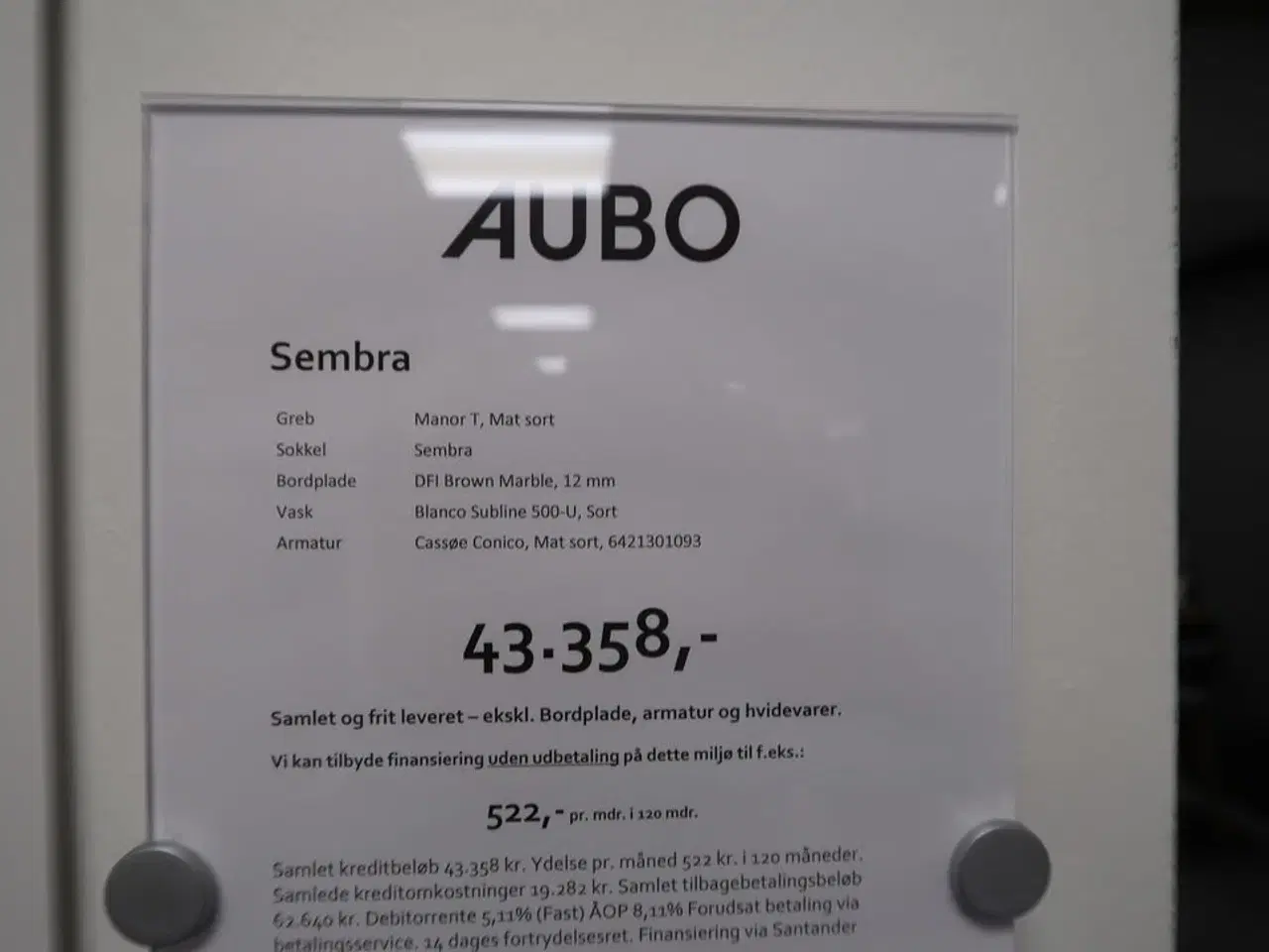 Billede 15 - Køkken AUBO Sembra med armatur uden hårdehvidevarer