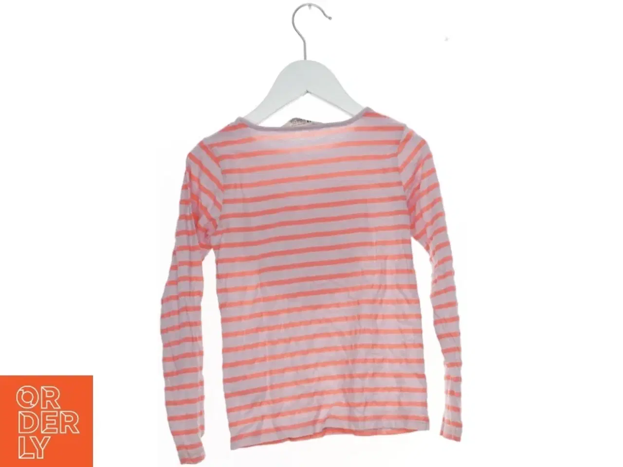 Billede 2 - Stribet langærmet bluse med hjerte fra H&M (str. 122)