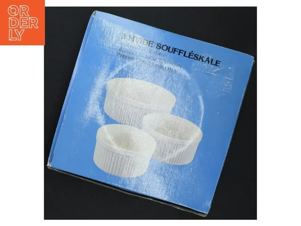 Billede 4 - Sæt af 3 hvide souffléskåle (str. 17 cm, , 13 cm og 11 cm)