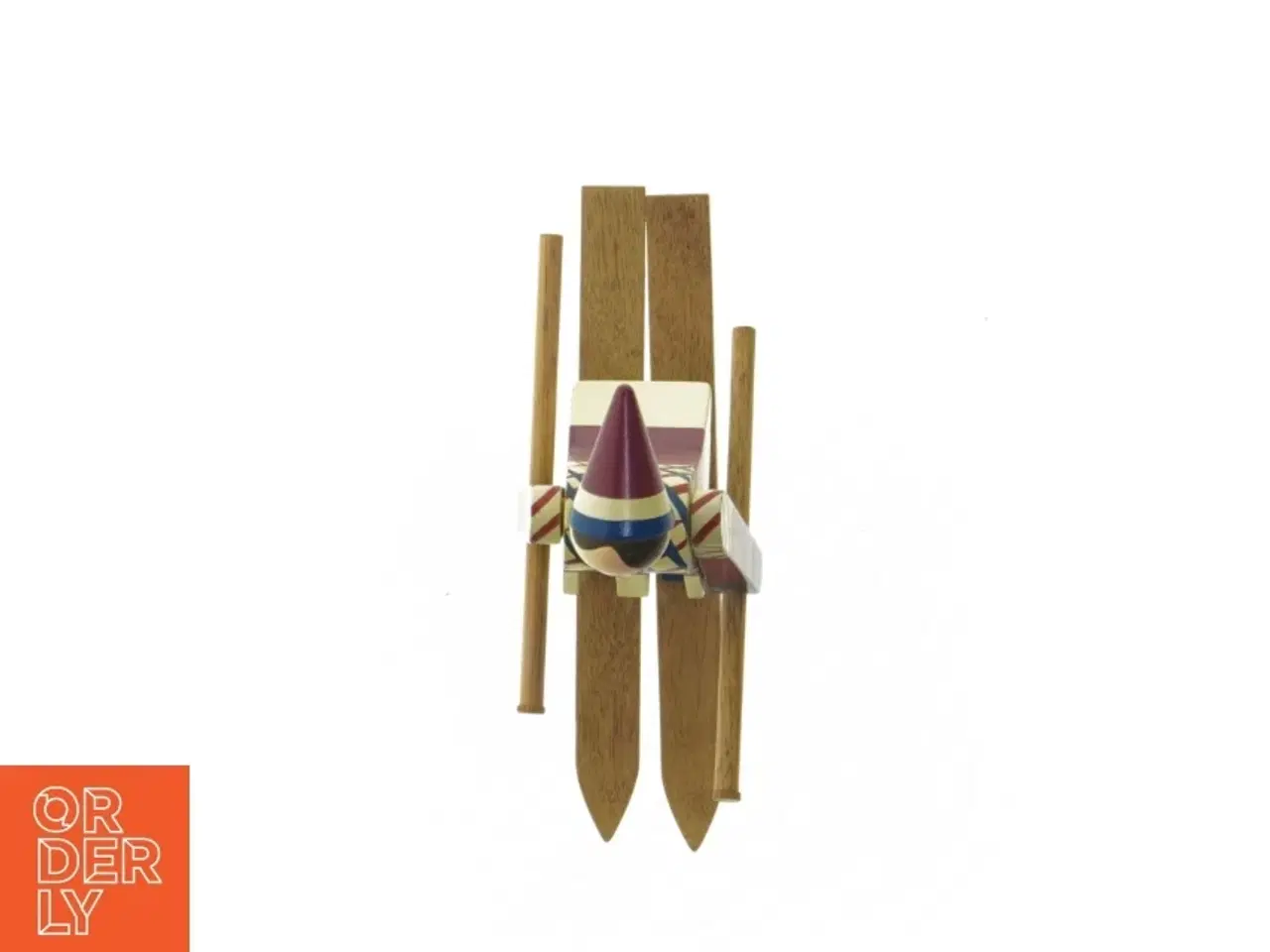 Billede 4 - Kay Boysen træfigur med ski (str. 15,5 cm)