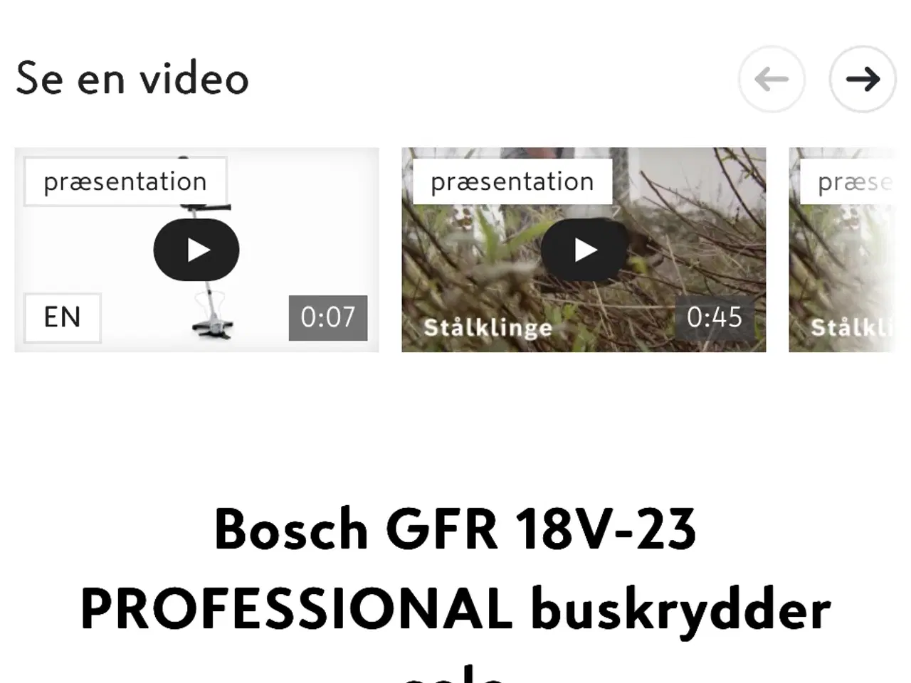Billede 2 - Bosch GFR 18v-23 Buskrydder
