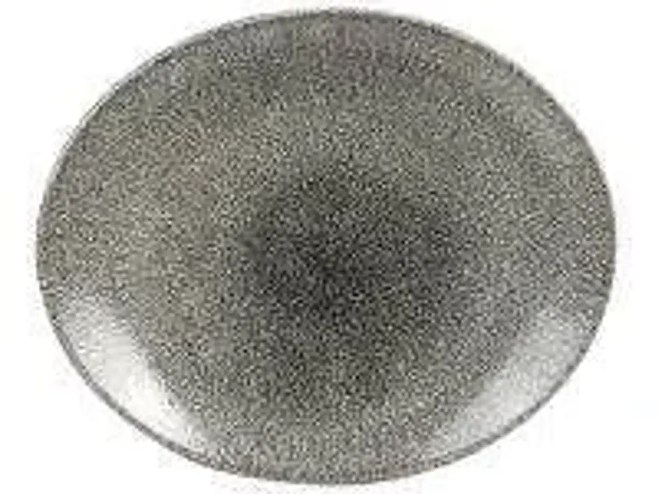 Billede 1 - 5 stk. Tallerken oval sort B270 x D229 mm Raku Churchill