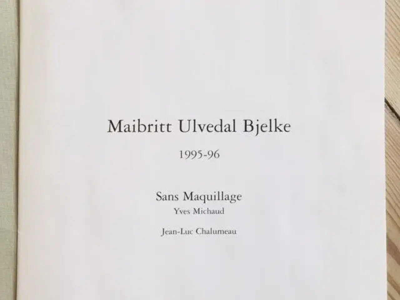 Billede 3 - Maibritt Ulvedal Bjelke udstillingskatalog 1995-96