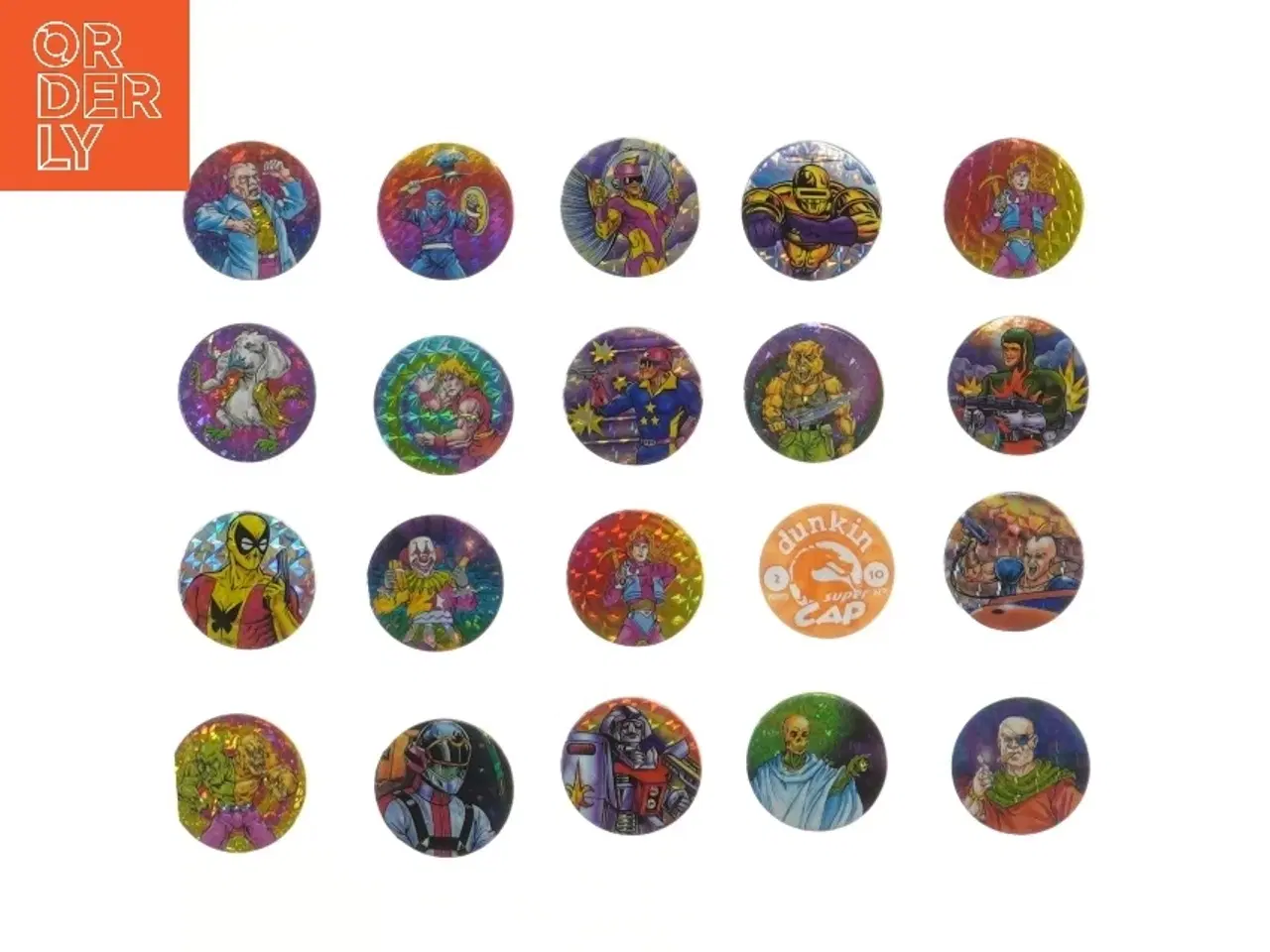 Billede 1 - Dunkin laser caps samling (str. 20 stk 4,5 cm)