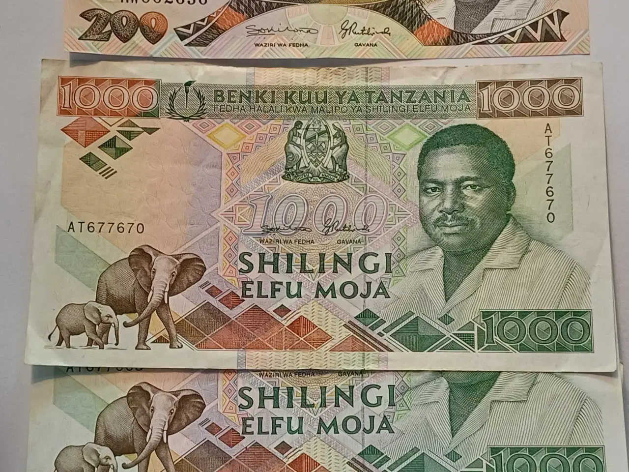 Billede 1 - Pengesedler fra Tanzania