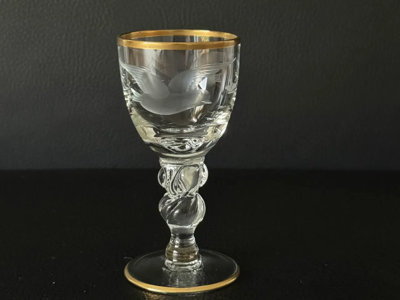 Billede 6 - Lyngby mågeglas med intakt guldkant