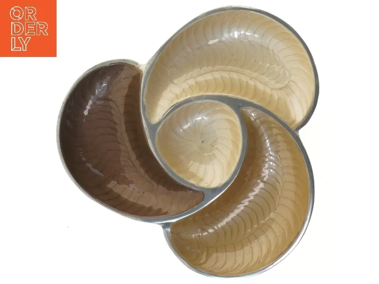 Billede 3 - Gylden serveringsskål fra Home Centre (str. Ø 25 cm)
