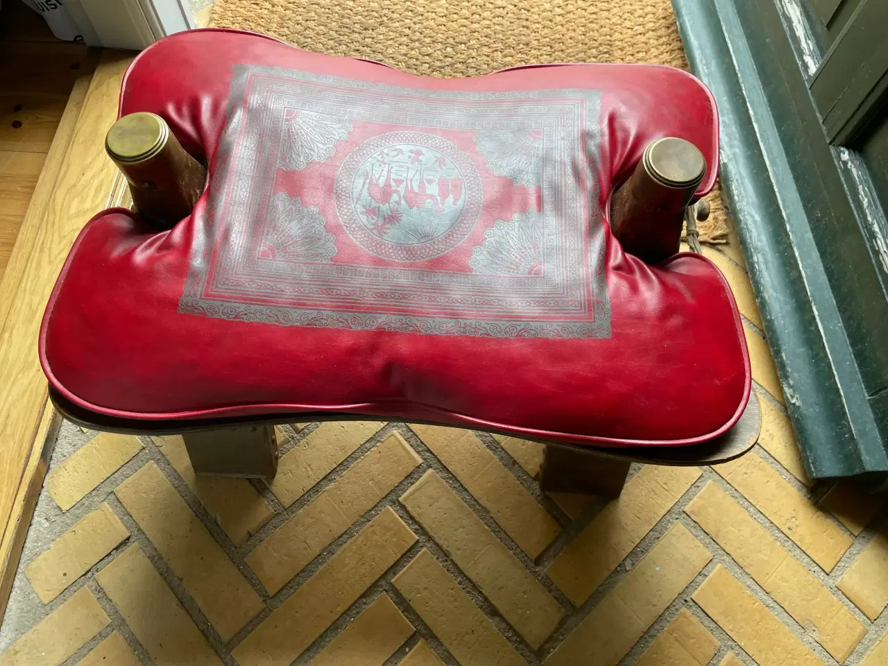 Billede 1 - Puf, marrokansk, læder, stol 
