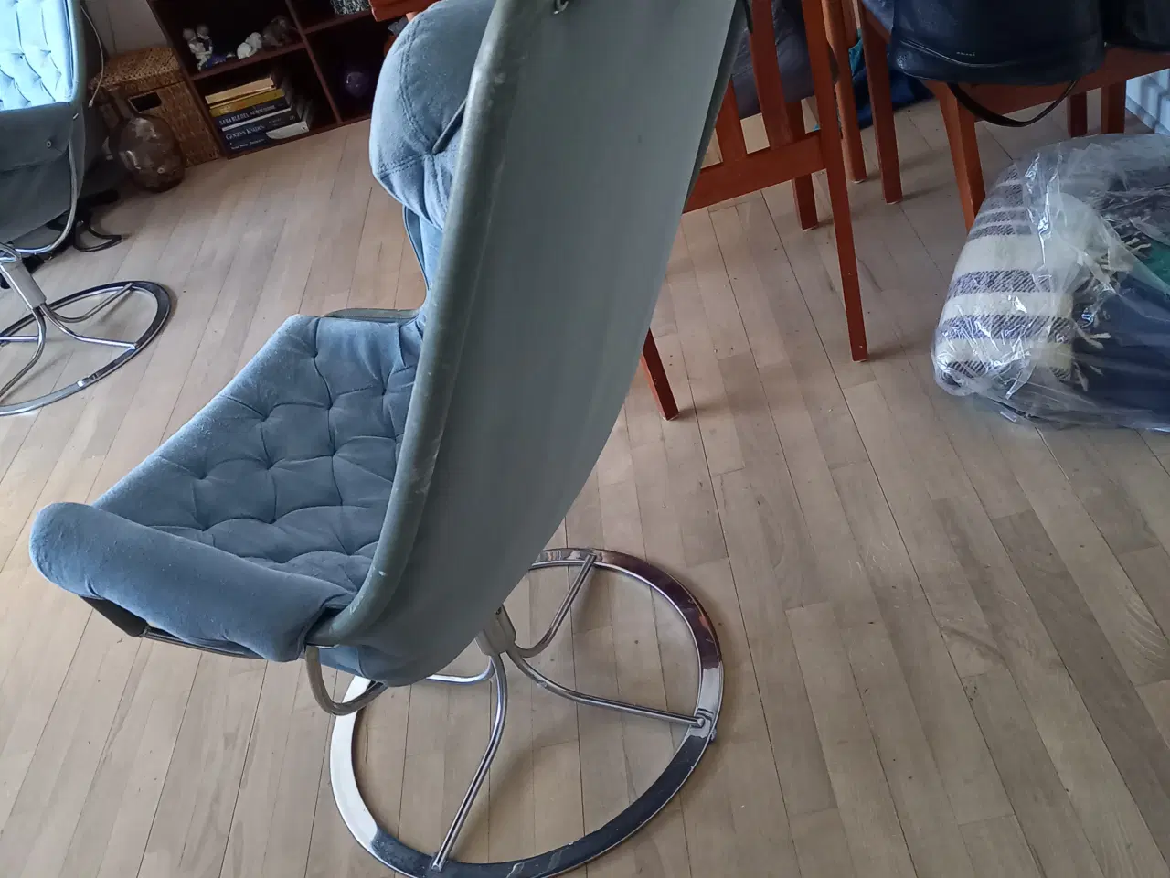 Billede 3 - DUX Bruno Mathsson Jetson lænestol blå ALCANTAR 2 