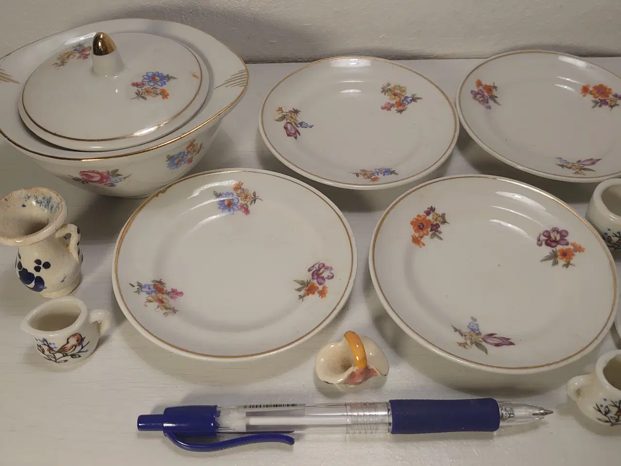 Billede 2 - 29 dele vintage dukke porcelæns stel.