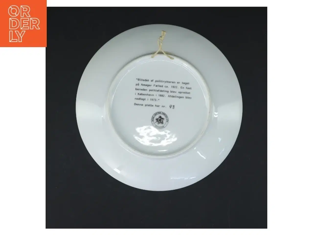 Billede 2 - Politiplatten 1991 porcelænsplatte (str. Ø 19,5 cm)