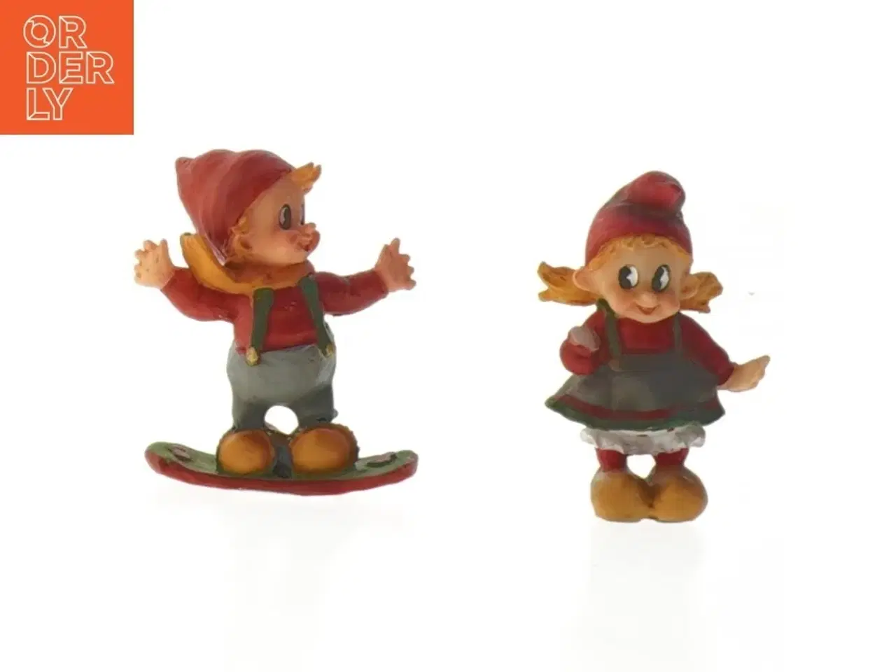 Billede 1 - To små figurer af nisser (str. 6 cm)