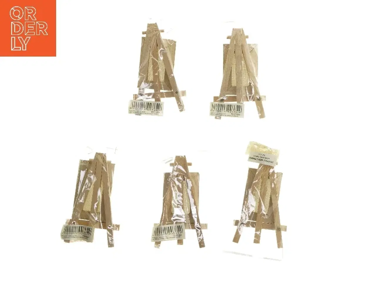 Billede 2 - Mini staffeli/bordkort med lærred (str. 5 stk 5x8 cm)