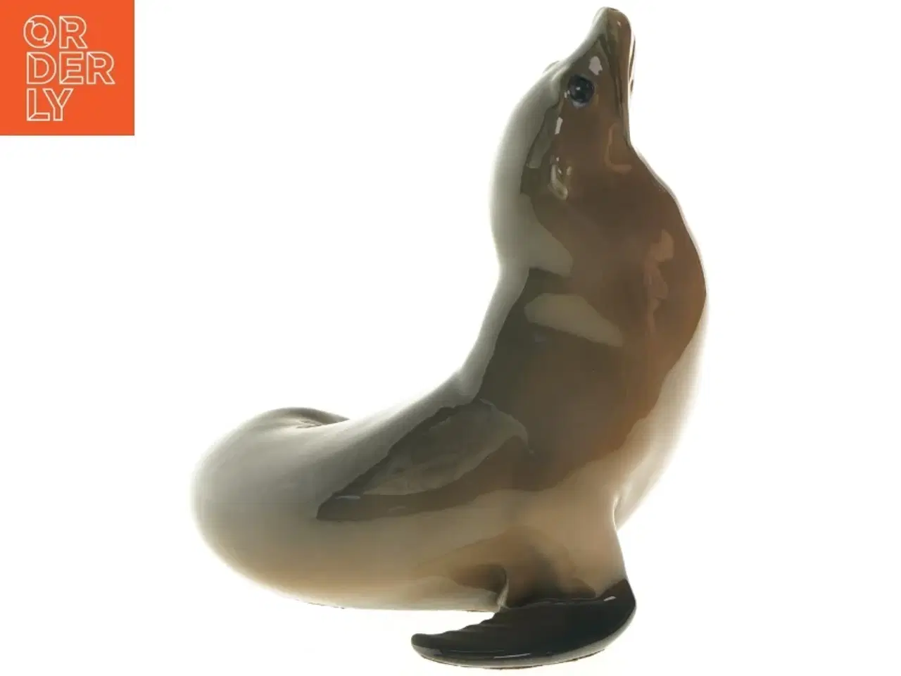 Billede 4 - Porcelænsfigur af sæl fra Royal Copenhagen (str. 29x24 cm)