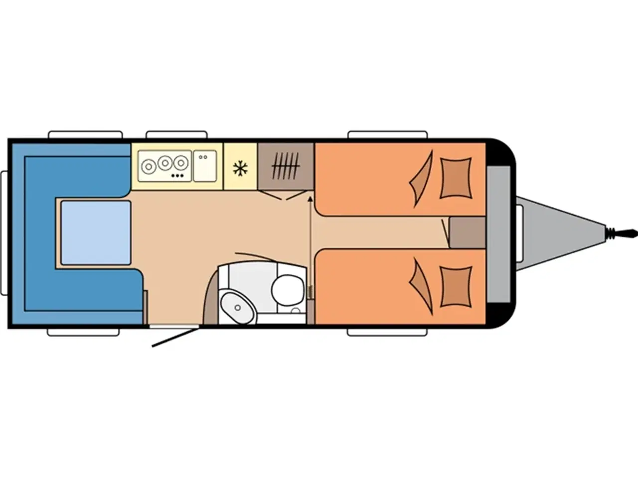 Billede 15 - 2025 - Hobby De Luxe 540 UL   Hobby med enkeltsenge og sengeudvidelse  fra Hinshøj Caravan