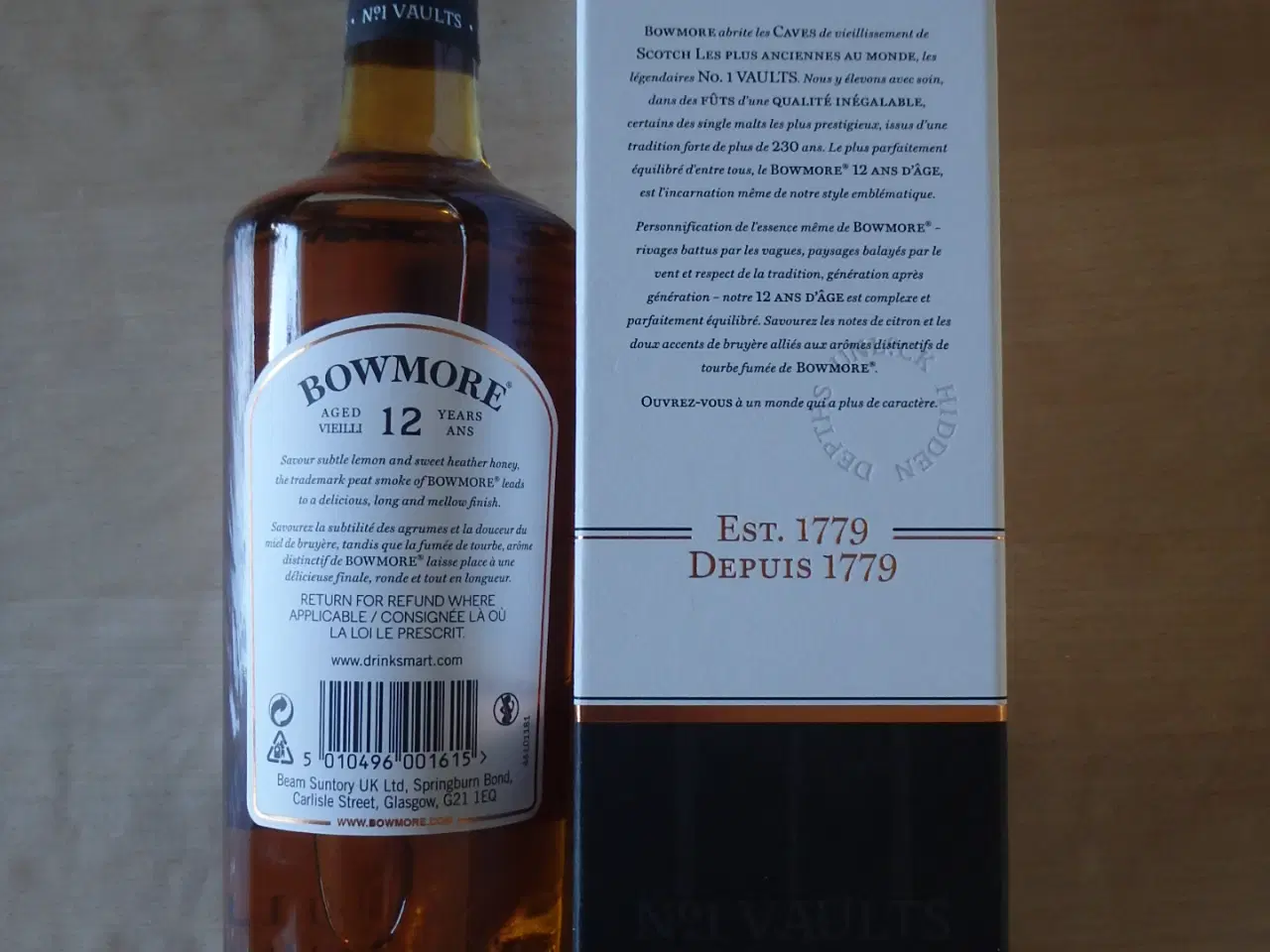 Billede 2 - Bowmore Islay single malt whisky 75 ml 40 %
